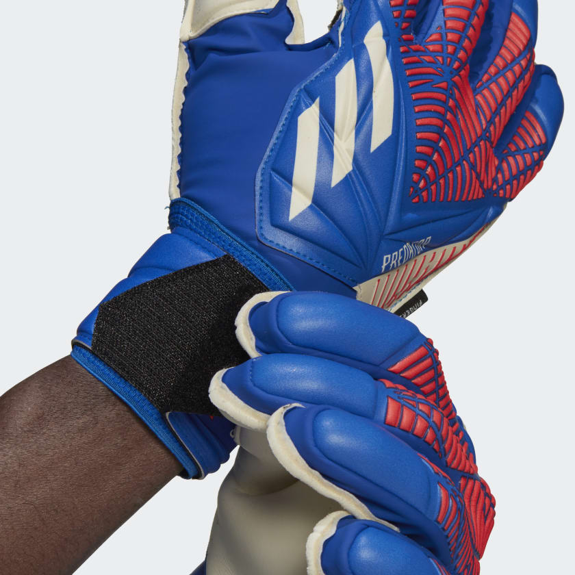 Esta llorando Existencia Meyella adidas PREDATOR MATCH FINGERSAVE Goalkeeper Gloves | Hi-Res Blue | Unisex |  stripe 3 adidas