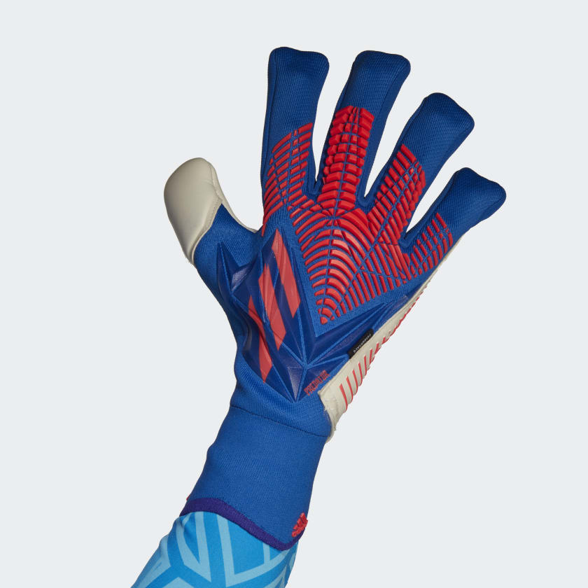 adidas PRO FINGERSAVE Goalkeeper Gloves | Hi-Res Blue | stripe 3 adidas
