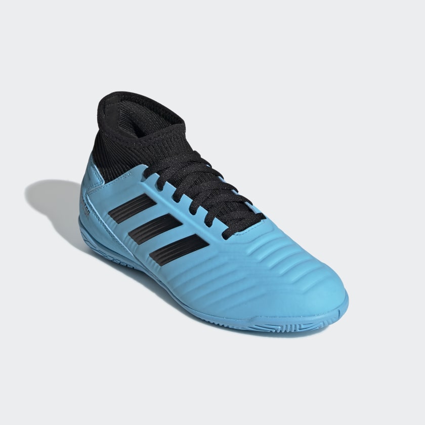 adidas Jr. PREDATOR TANGO  Indoor Soccer Shoes | Cyan | Unisex | stripe  3 adidas