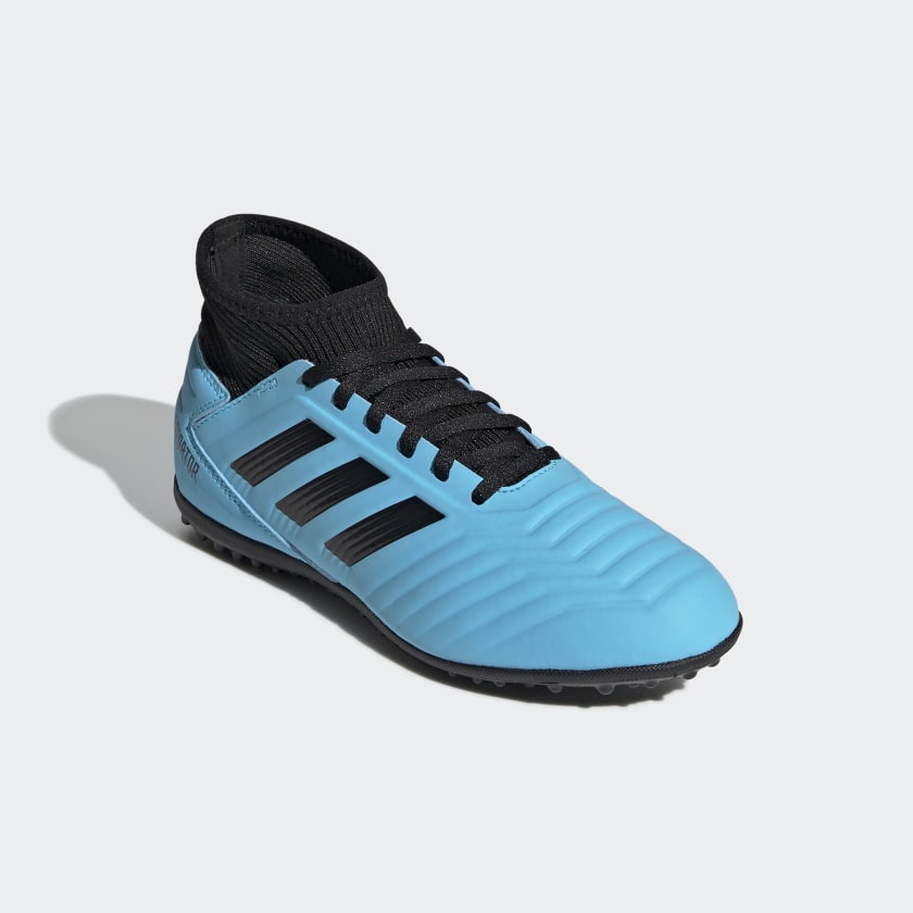 cansada Definición Frustración adidas Jr. PREDATOR TANGO 19.3 Artificial Turf Soccer Shoes | Cyan | U |  stripe 3 adidas
