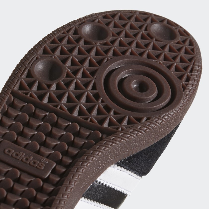 adidas SAMBA CLASSIC Leather Shoes Black-White | Men's | stripe 3 adidas