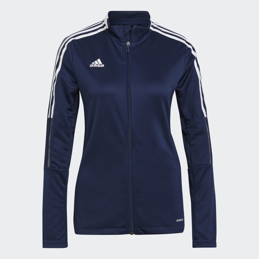 adidas TIRO 21 Track Jacket | Team Navy Blue | Women's | stripe 3 adidas