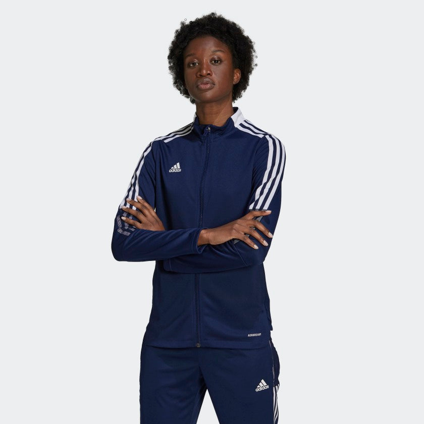 adidas 21 Track Jacket | Navy Blue | Women's | stripe 3