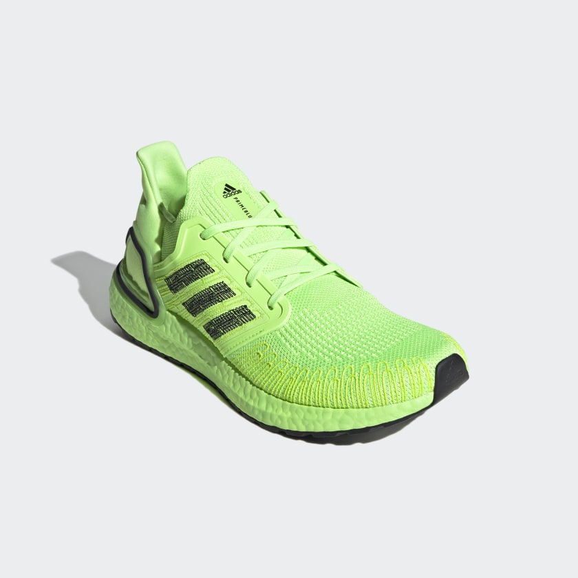 adidas ULTRABOOST 20 Shoes - Signal Green | Men's | stripe 3 adidas