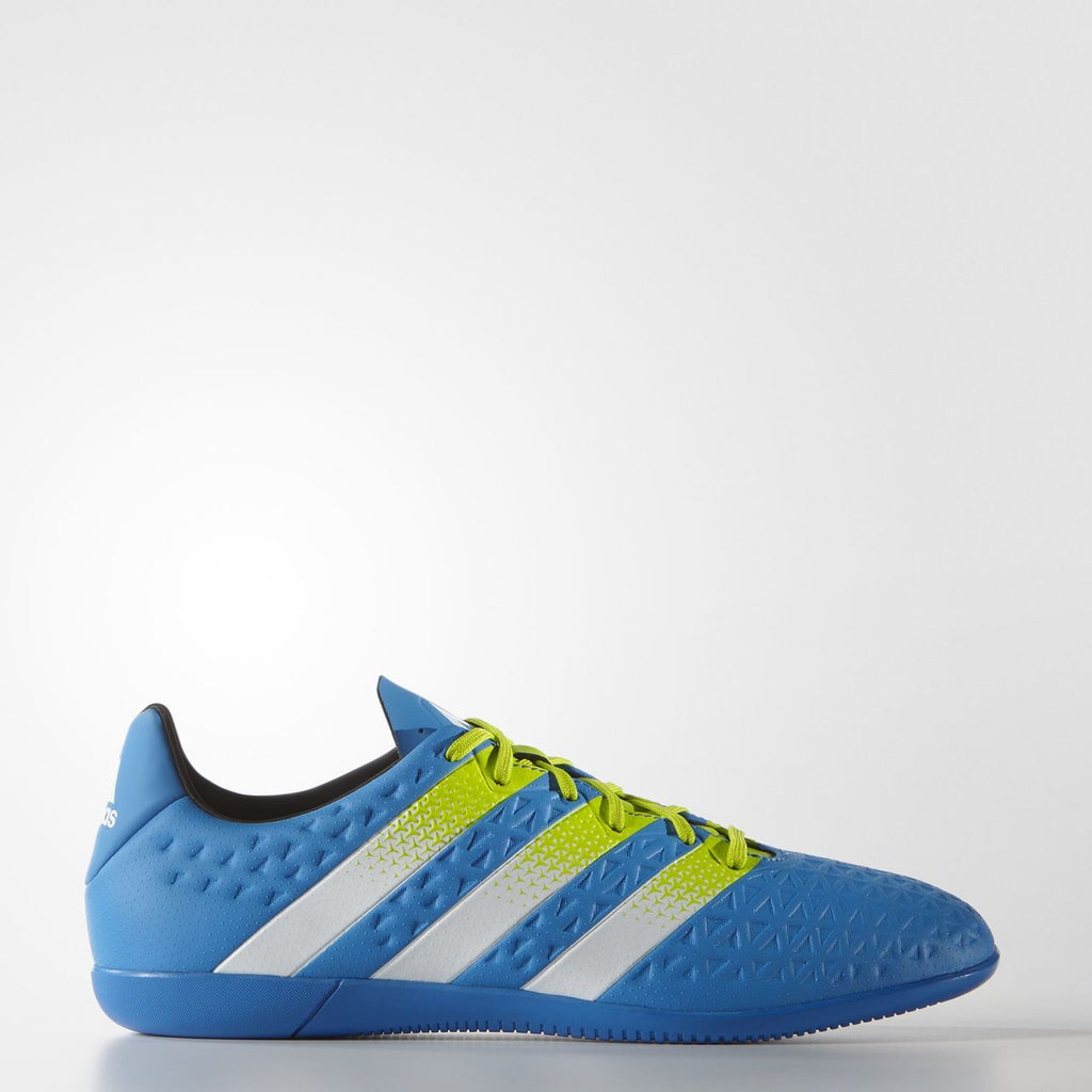 Polvoriento calentar Respiración adidas ACE 16.3 Indoor Soccer Shoes | Shock Blue | Men's | stripe 3 adidas