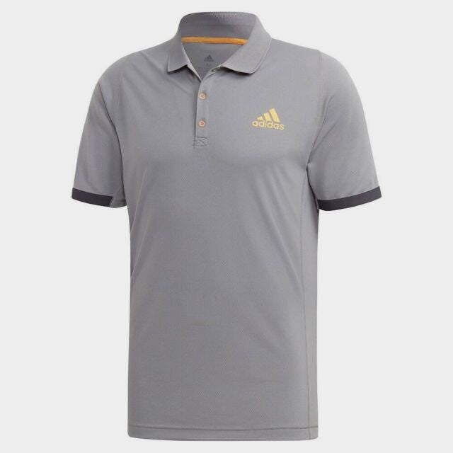 Más allá congestión Producción adidas NEW YORK Tennis Polo Shirt | Grey-Orange | Men's | stripe 3 adidas