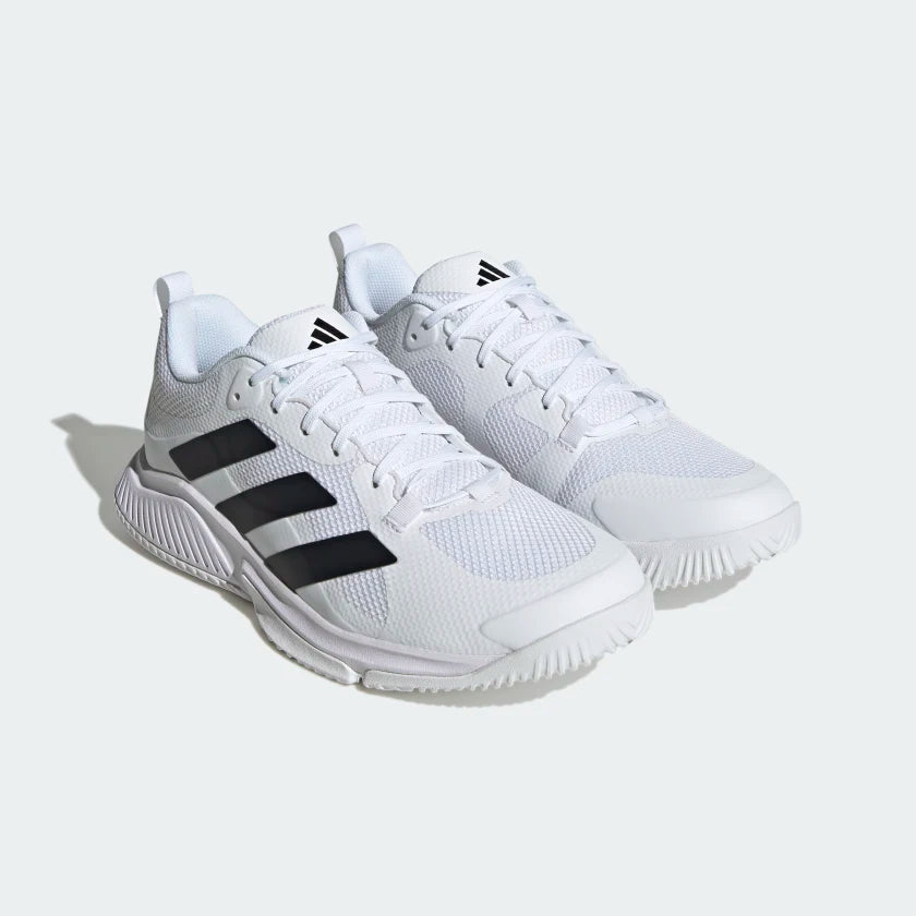 adidas ADIZERO UBERSONIC Tennis Shoes FTWR White-Solar Red | Men's | stripe 3 adidas