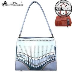 Montana West Fringe Collection Concealed Handgun Tote Blue
