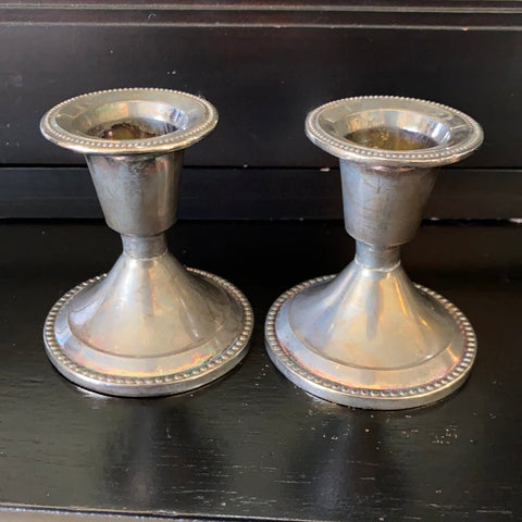 Antique Silver Plated Church Candlestick for sale at Pamono