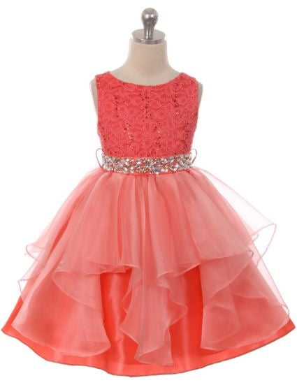 Couture diamond design dress in Baby Pink – Paparazzi Kids