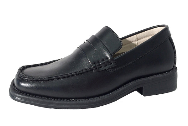 boys black loafers