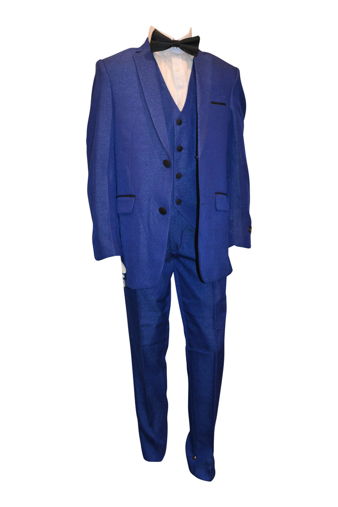 Vintage Blue Pant Suit, Pariscope, Size 8, Two Piece Pants Set