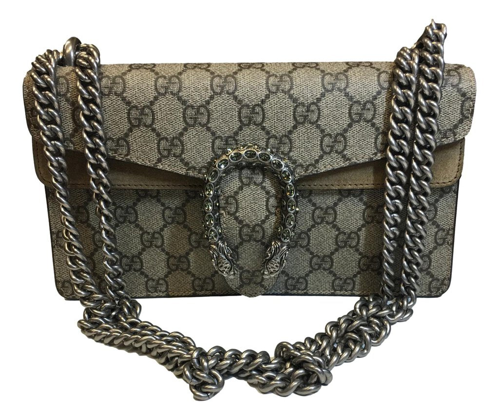 Gucci Dionysus Shoulder Bag GG Supreme Small Taupe in GG