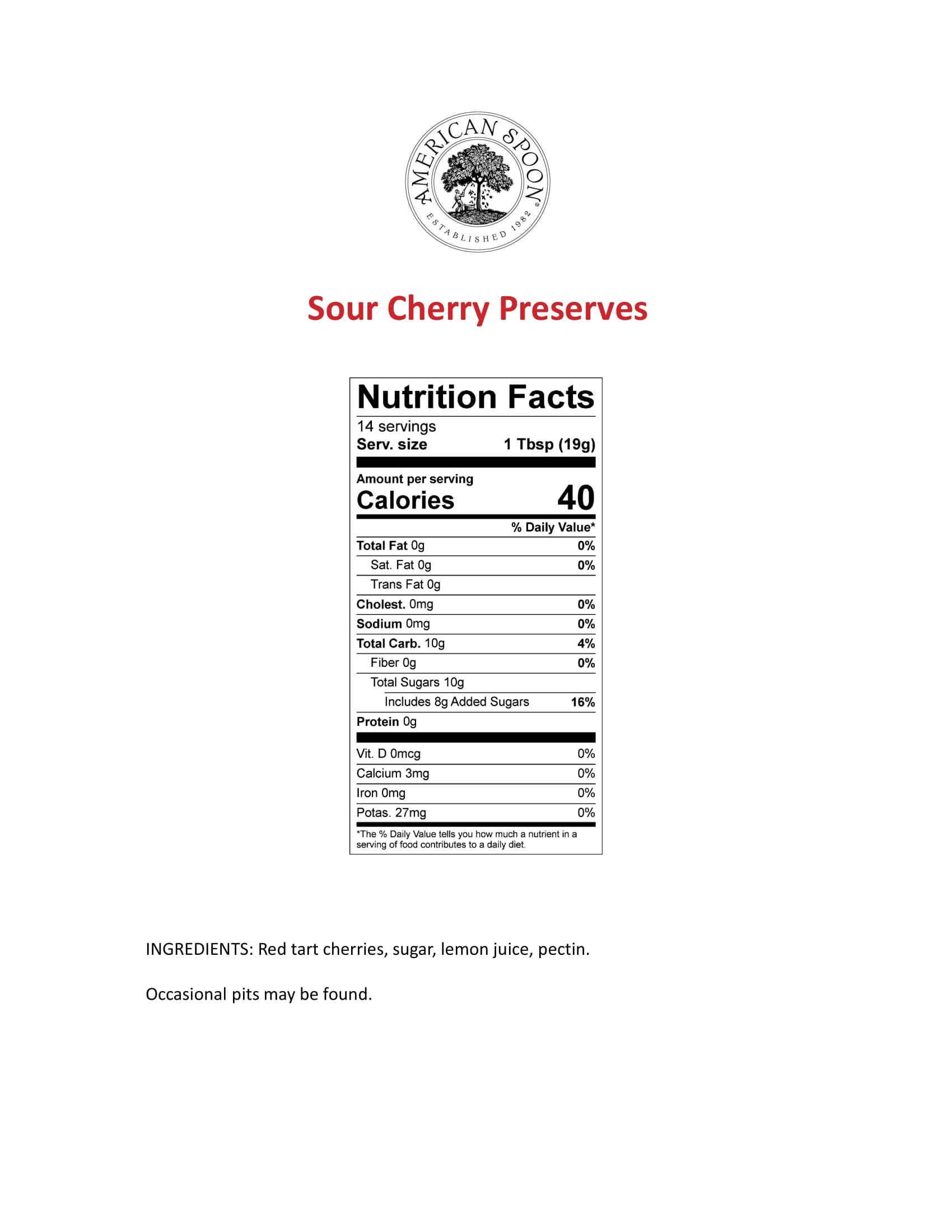 Sour Cherry Preserves – American Spoon