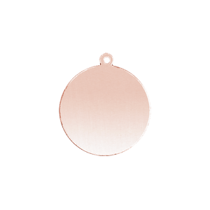 14K Gold Round Disc With Loop (.025" thickness)
