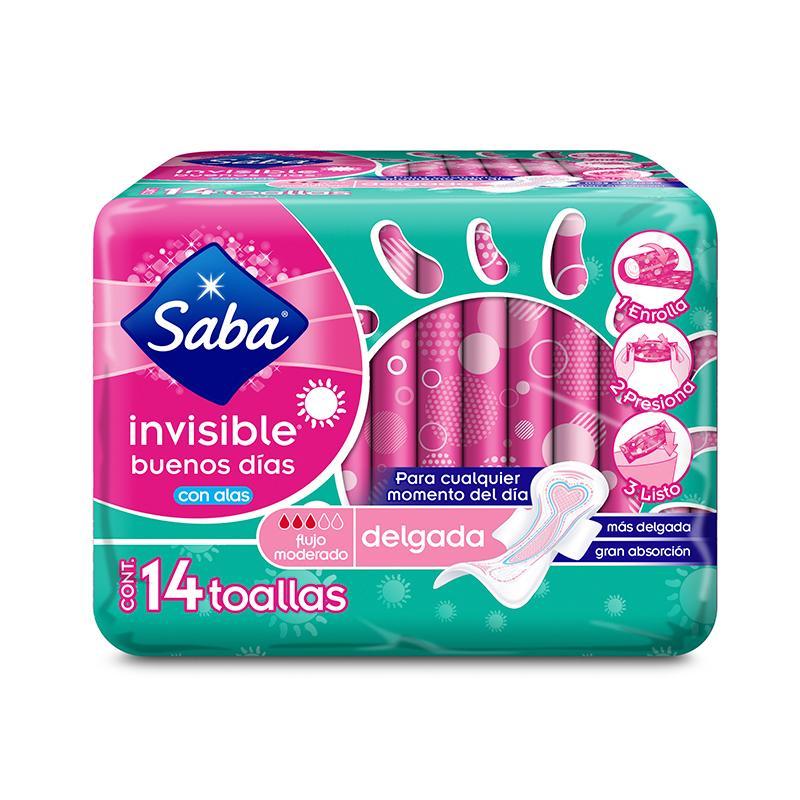 Saba Toalla Femenina Invisible Con Alas 14s — Farmacias Arrocha 5762