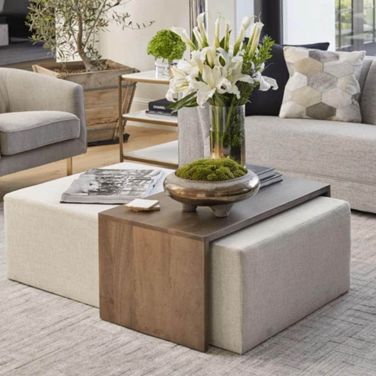 Tiffany Hunter Home & Design Center Ottomans, Poufs, and Stools for Sale