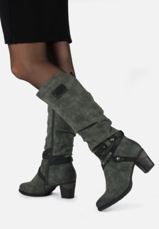 rieker grey knee high boots