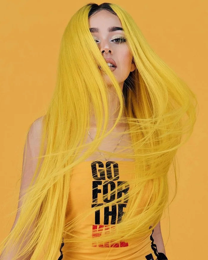 Neon Yellow Hair Color