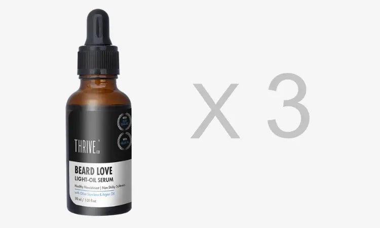 pack of 3 thriveco beard serum for styling your beard