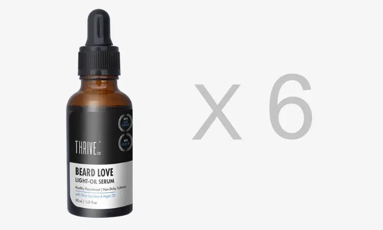 pack of 6 thriveco beard serum for styling your beard