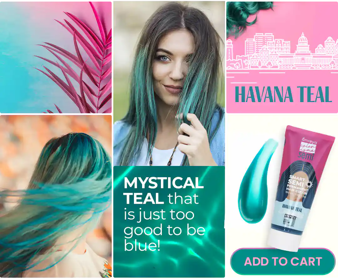 Havana Teal Semi Permanent Hair Color