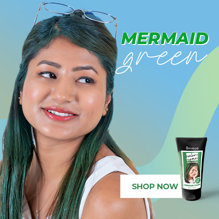 Mermaid Green Temporary Hair Color, 30ml