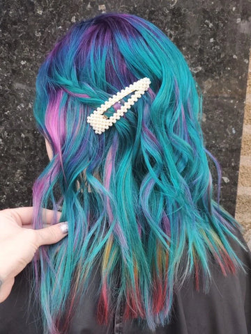 Teal Purple Pink Rainbow Hair