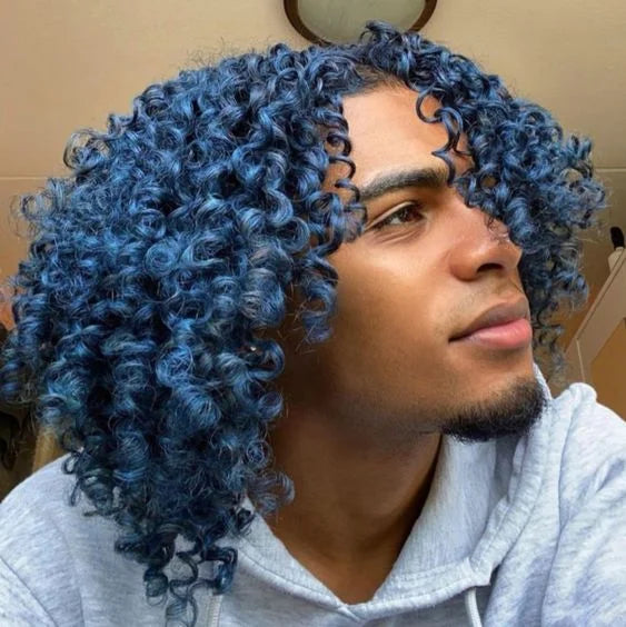 blue black curls