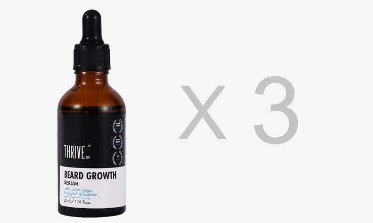 pack of 3 thriveco beard growth serum