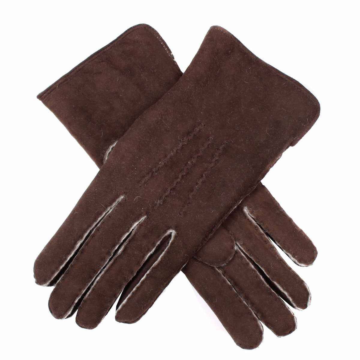 Women's lambskin gloves in mahogany