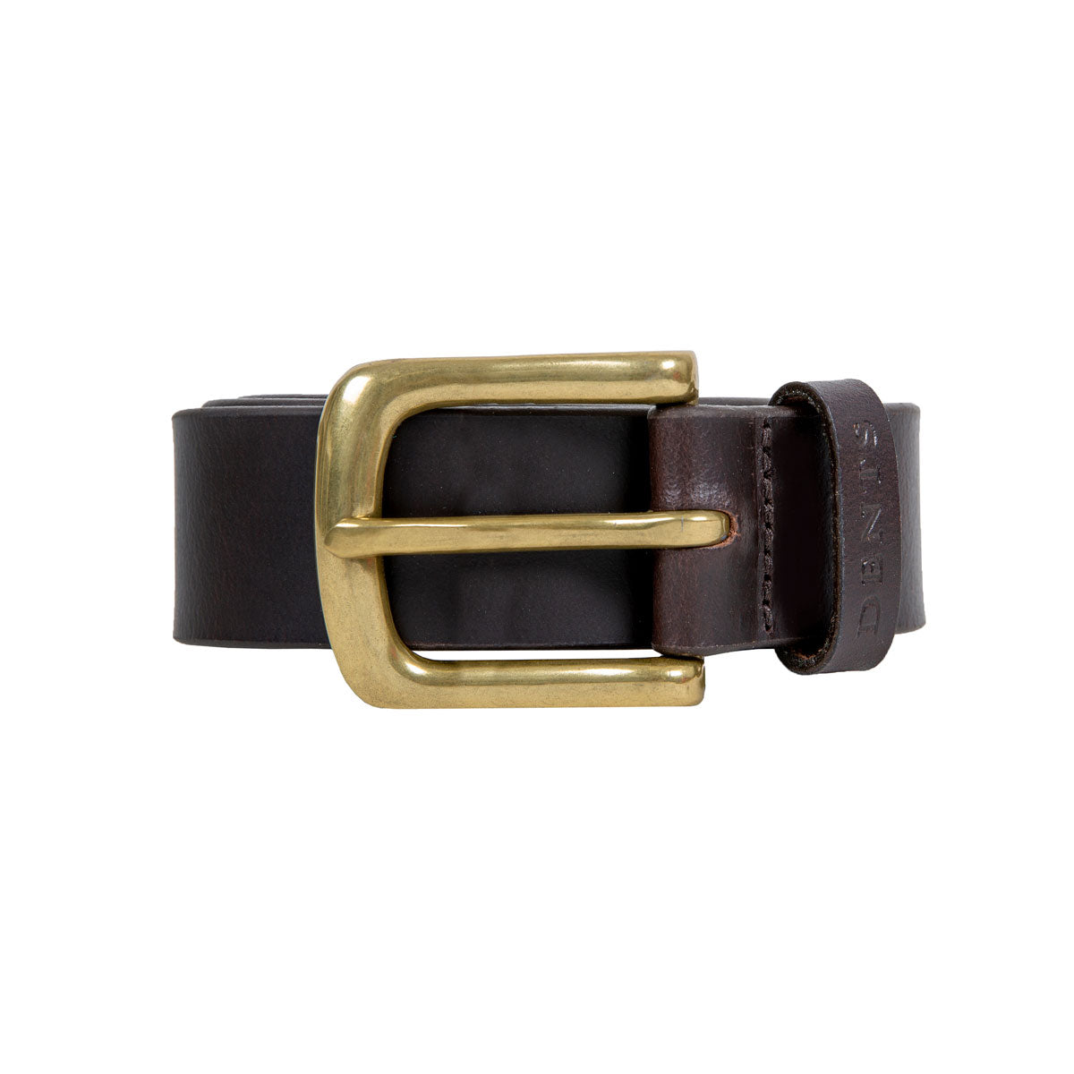 Men's smooth leather belt in brown