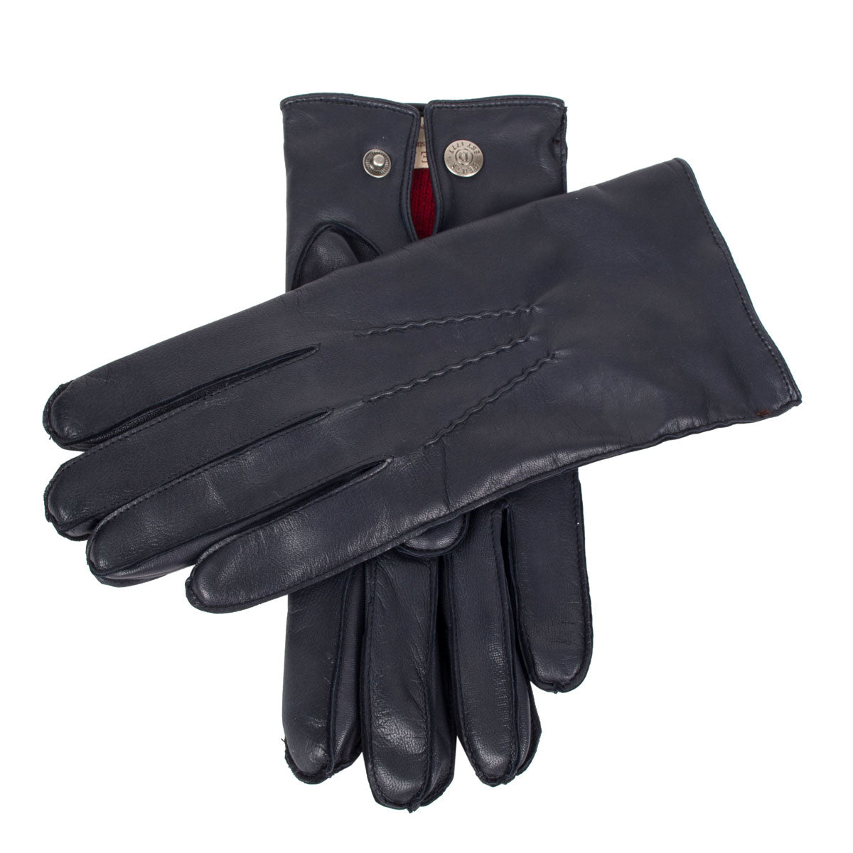 Burford – Red Cashmere-Lined Leather Gloves