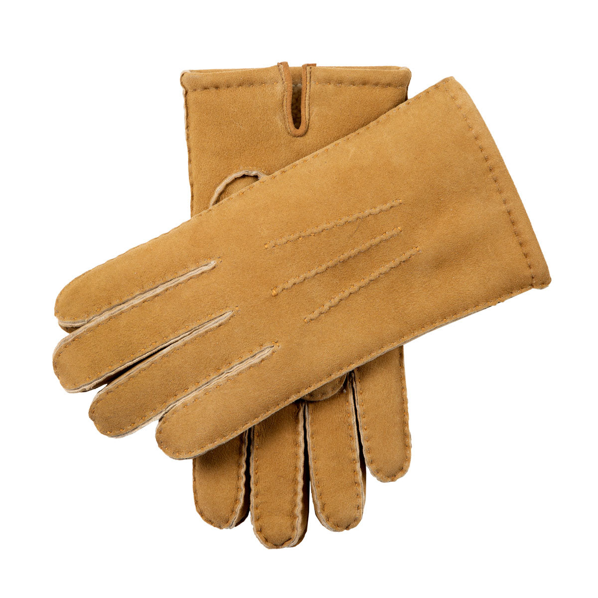 Men's lambskin gloves in camel