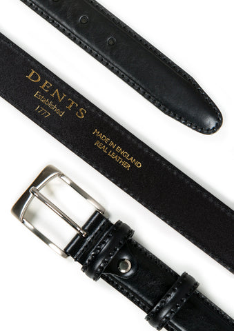 Men's Heritage Lined Full-Grain Leather Belt with Brass Buckle