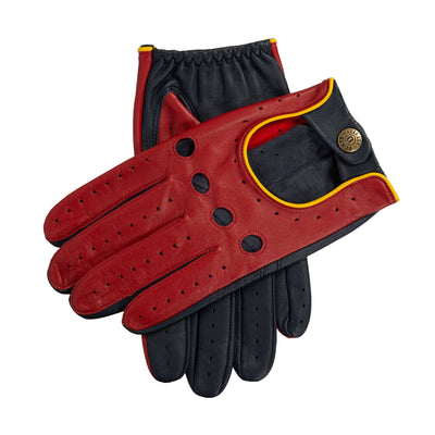 Women’s Fingerless Leather Driving Gloves, Amethyst / S
