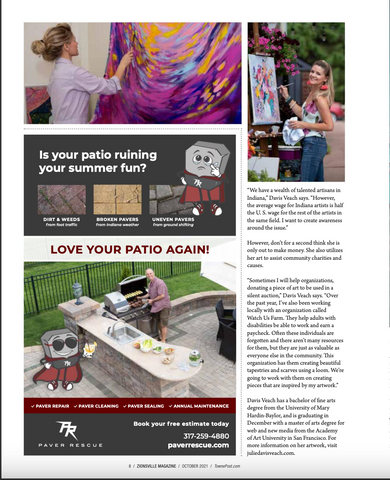 Zionsville Monthly Magazine Julie Davis Veach feature