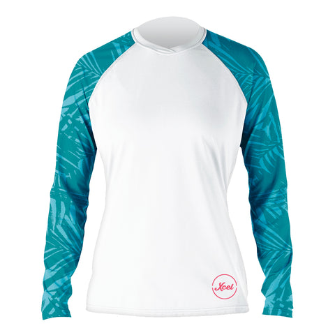 Women's Ocean Ramsey Water Inspired Premium Stretch Long Sleeve UV Top  W/Key Pocket