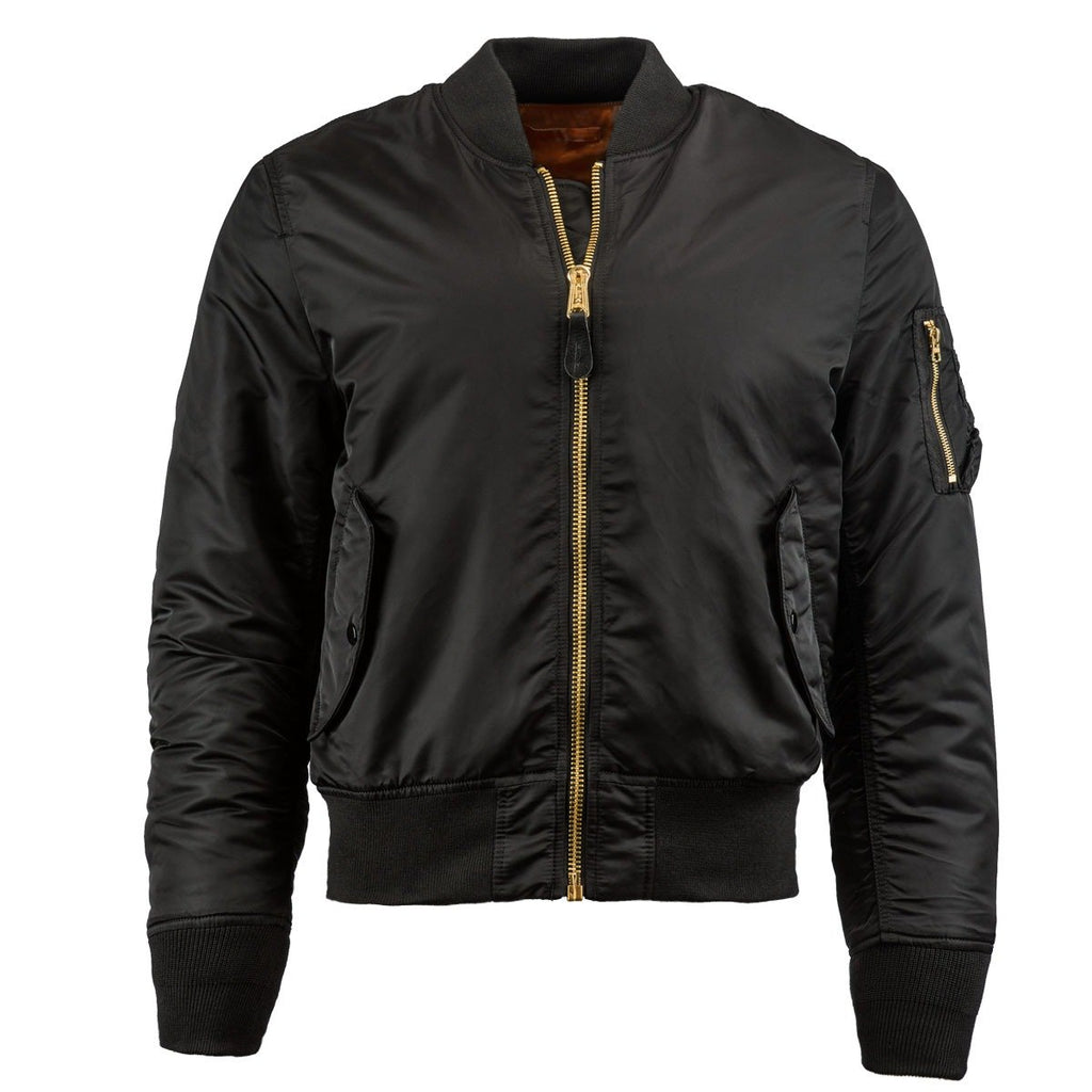 black slim bomber jacket