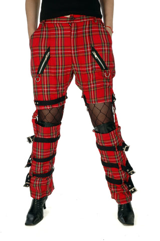 Four pockets tartan trousers