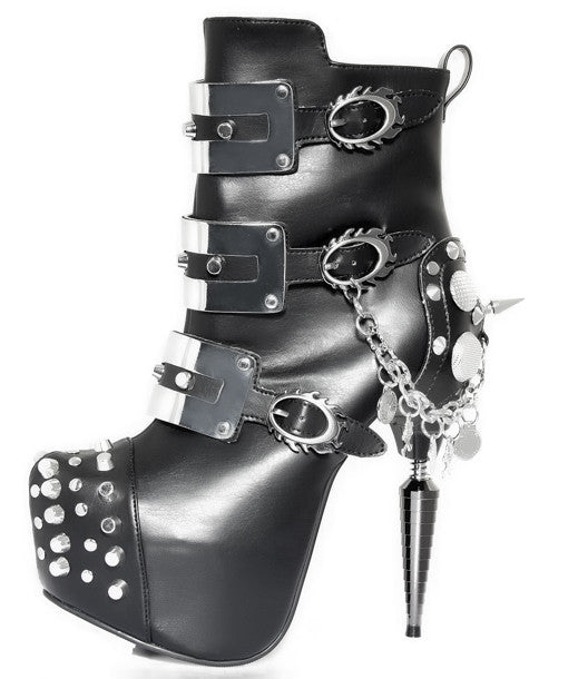 Hades Shoes - Athena Platform Boots with Studded Toe