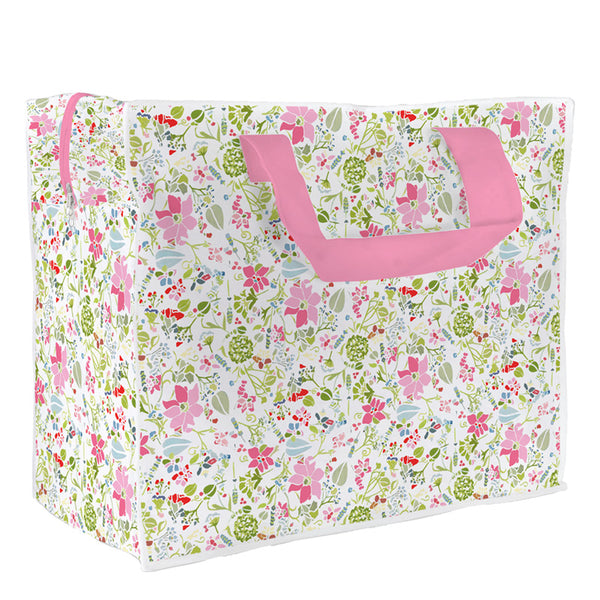 Practical Laundry & Storage Bag - Julie Dodsworth Pink Botanical LBAG53-0