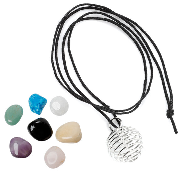 Gemstone Necklace Kit with Assorted Stones MIN22