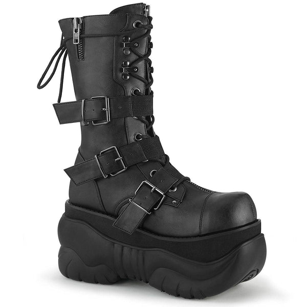 Demonia - Women's Punk Lace-Up Mid Calf Boxer Boot