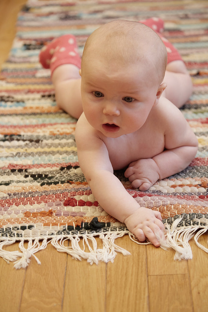 lisa b. wool cashmere socks | baby classic dots azalea