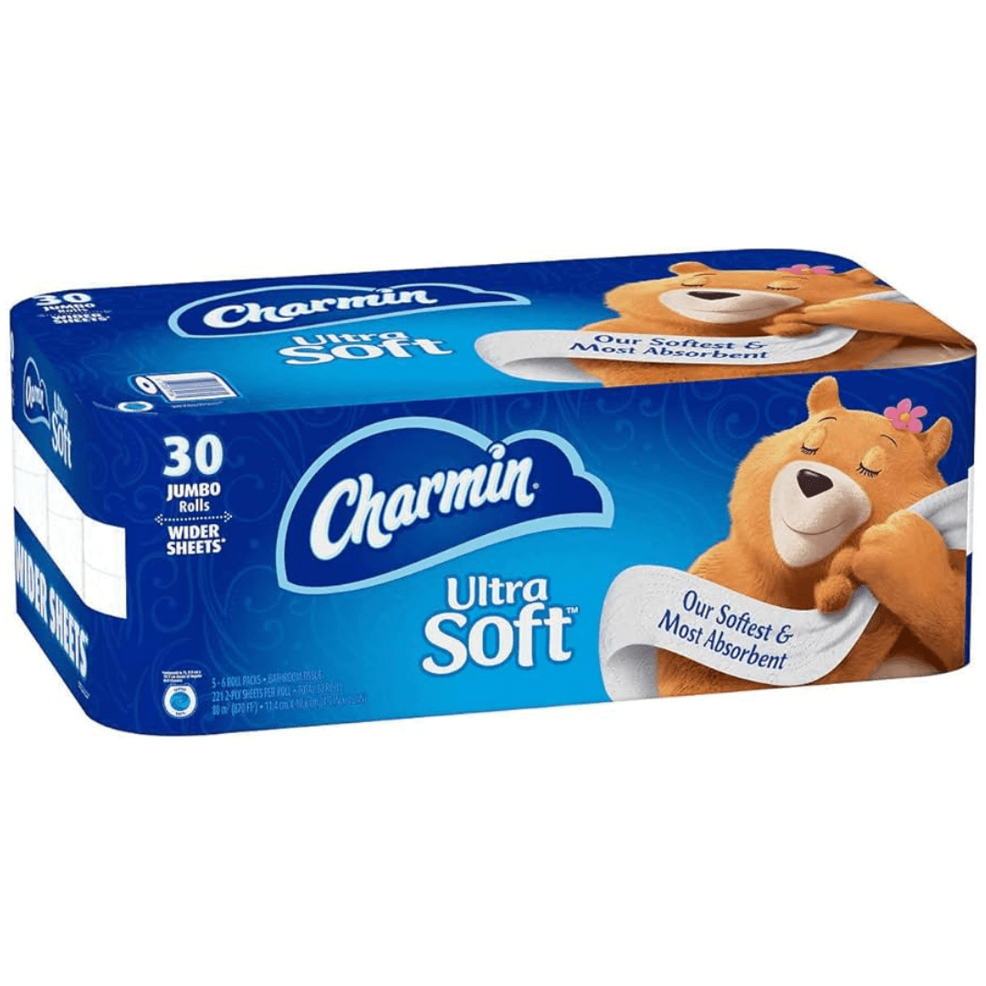 Charmin Toilet Paper 200 Sheets, 2-Ply, Ultra Soft, Jumbo, Pack of 30 (6-Pack x 5) -O