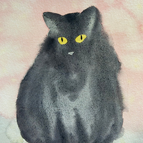 2021 Secret Artist black cat pet portrait