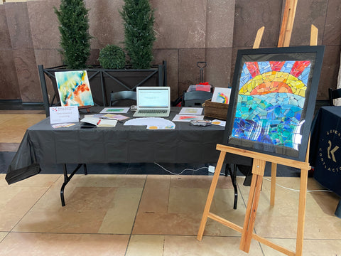 small biz superstar table set up at union station