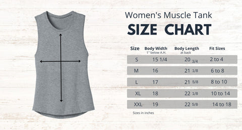 Size Chart - Women's Muscle Tank