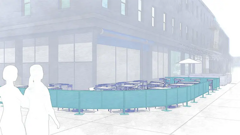 New York City Sidewalk Cafe Barriers Outdoor Dining Requirements